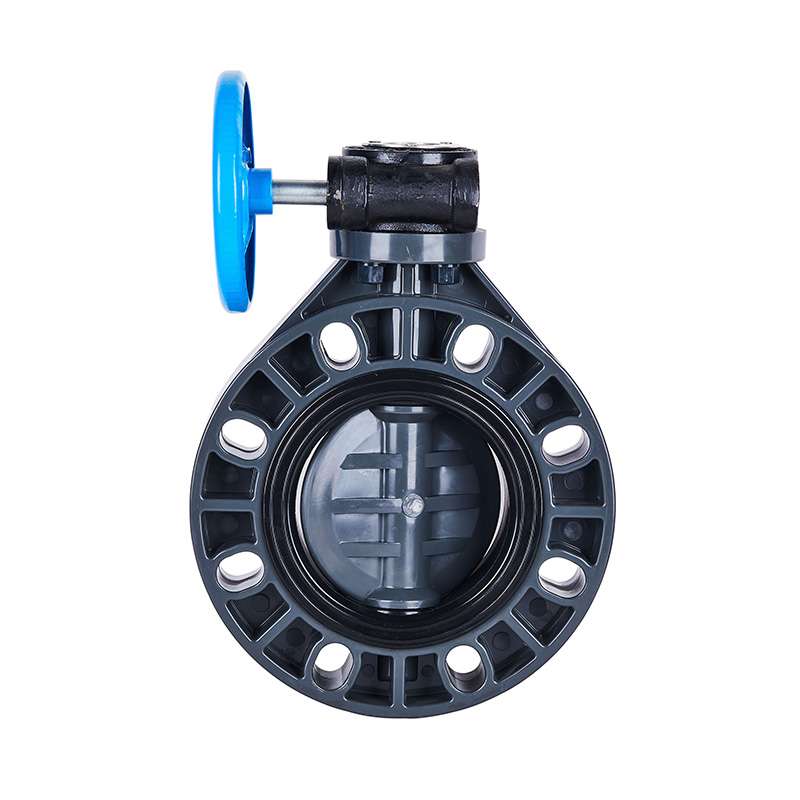 PVC-U D371X-10U ประตูปีกผีเสื้อเกียร์ DN40-1000 40A-1000A มาตรฐาน JIS