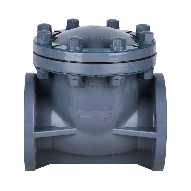 PVC-C H44F-10V เช็ควาล์วชนิดสวิง DN15-300 GB มาตรฐาน