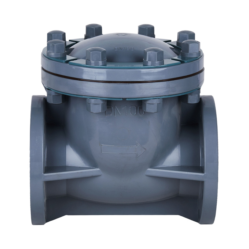 PVC-C H44F-10V เช็ควาล์วชนิดสวิง DN15-300 1/2 '-12' มาตรฐาน ANSI