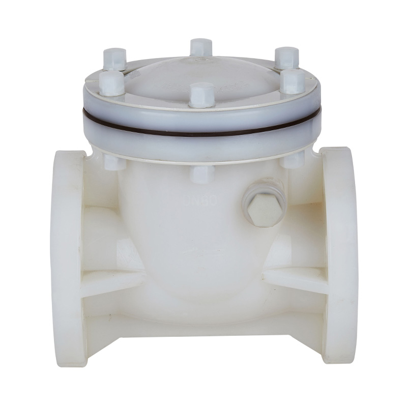 PVDF H44F-10F เช็ควาล์วชนิดพิเศษวิง DN15-300 GB มาตรฐาน