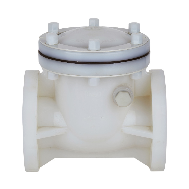 PVDF H44F-10F เช็ควาล์วชนิดพิเศษวิง DN15-300 1/2 '-12' มาตรฐาน ANSI