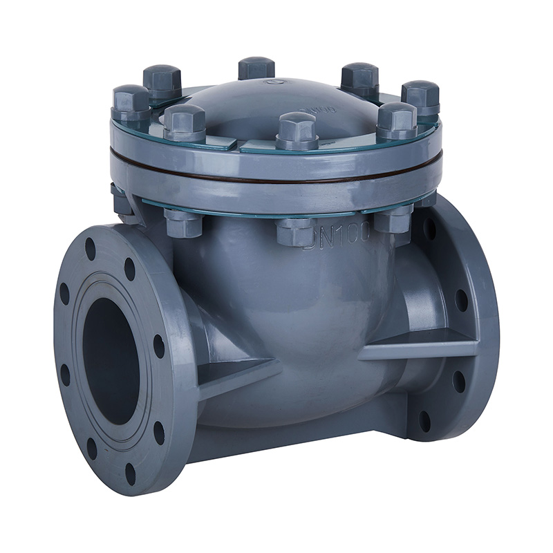 PVC-C H44F-10V เช็ควาล์วชนิดสวิง DN15-300 1/2 '-12' มาตรฐาน ANSI