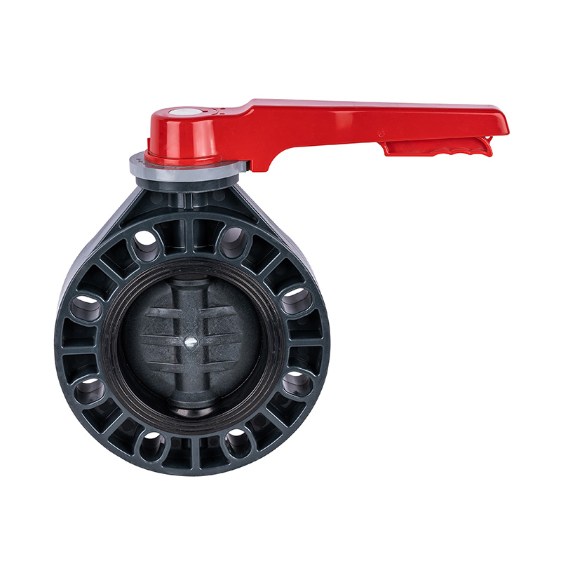 PVC-U D71X-10U จับวาล์วผีเสื้อ DN15-200 15A-200A มาตรฐาน JIS