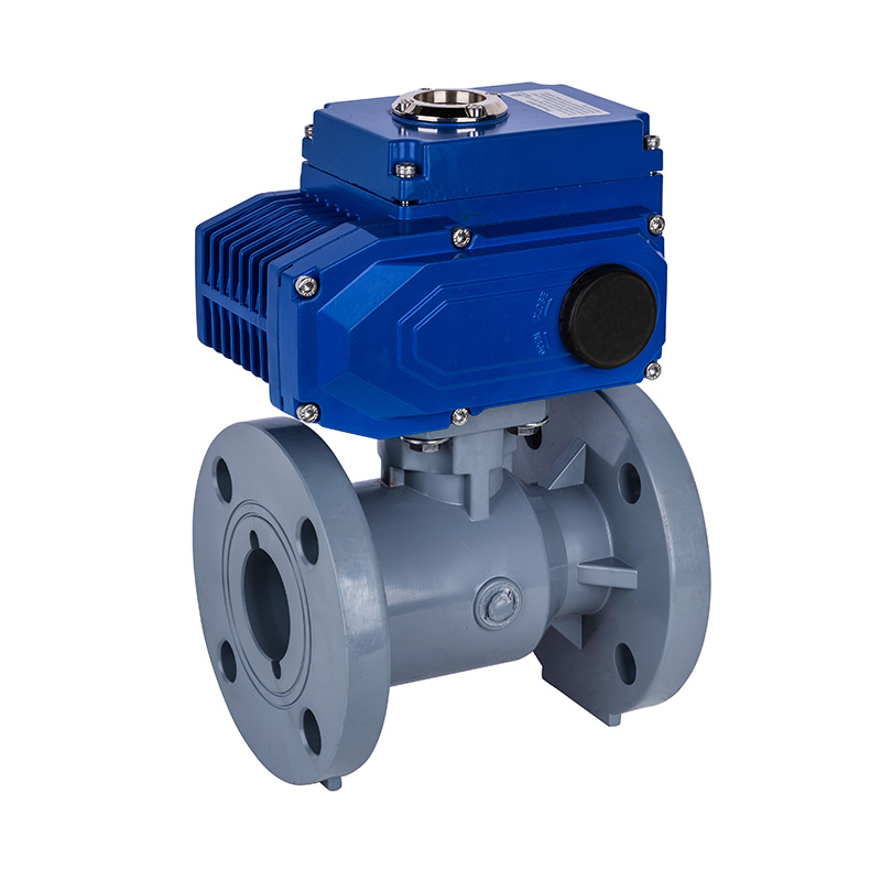 PVC-C D941F-10V วาล์วบอลวาล์วไฟฟ้า DN20-300 20A-300A มาตรฐาน JIS