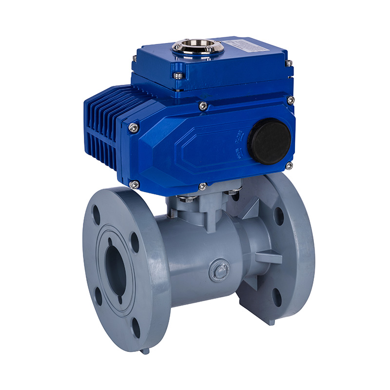 PVC-C D941F-10V วาล์วบอลวาล์วไฟฟ้า DN15-300 1/2 '-12' มาตรฐาน ANSI