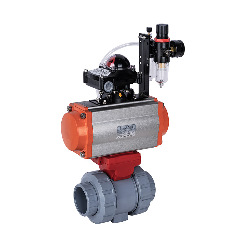 PVC-C Q661F-10V สนามกีฬา Double Union Ball Valve DN15-100 1/2 '-4' ANSI มาตรฐาน