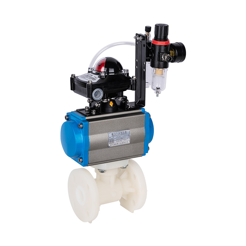 PVDF Q641F-10F วาล์วบอลวาล์วควบคุม DN15-300 1/2 '-12' มาตรฐาน ANSI